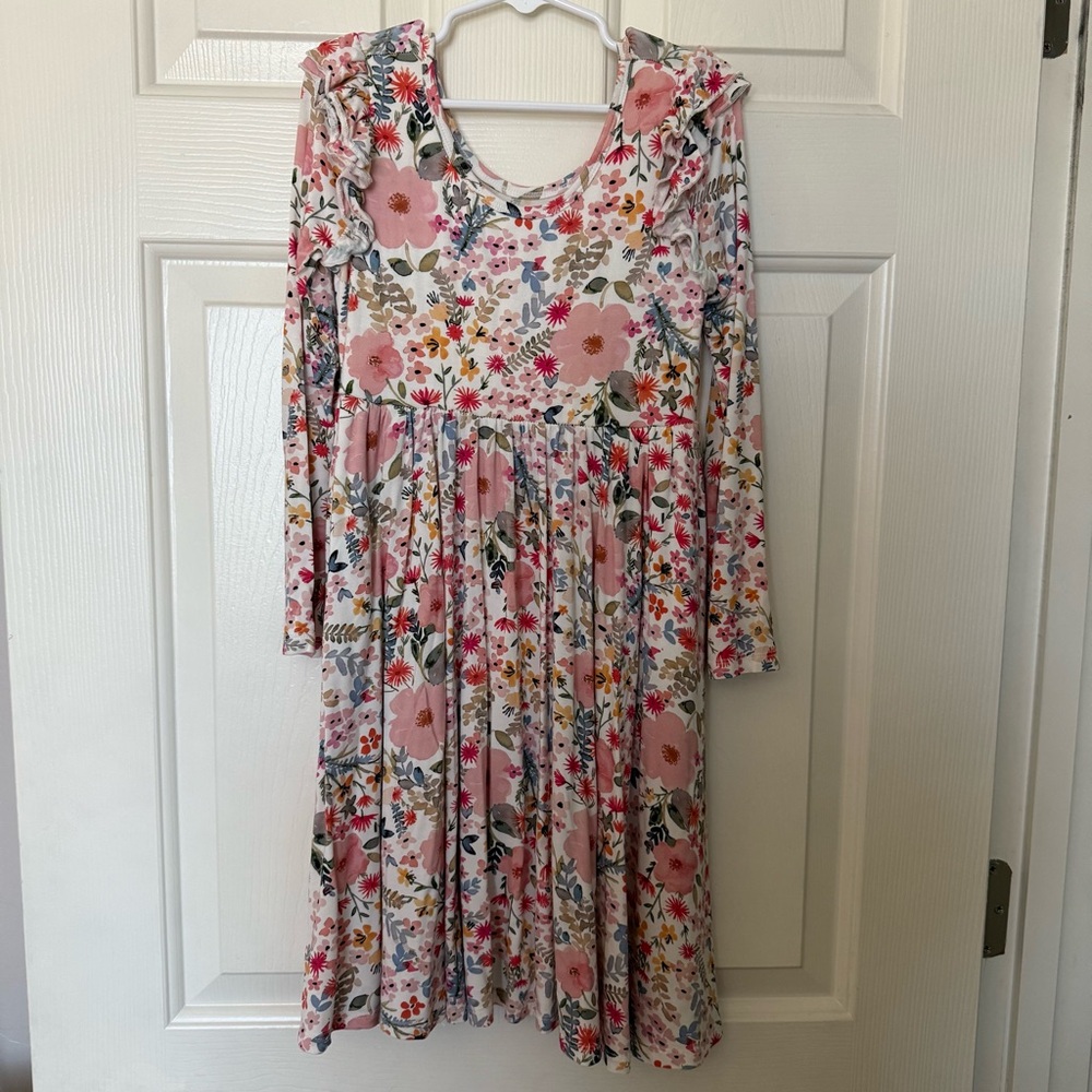 Little Sleepies Pink Floral Long Sleeve Dress